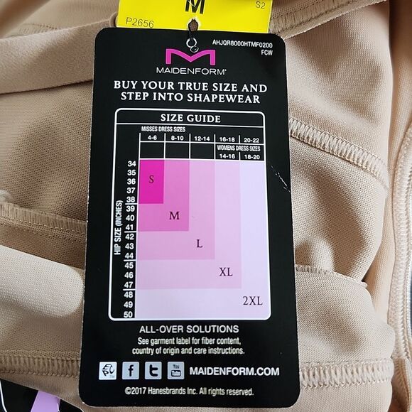 Maidenform All Over Shaper NWT cream color, Wear-Your-Own-Bra, Medium - Picture 4 of 10